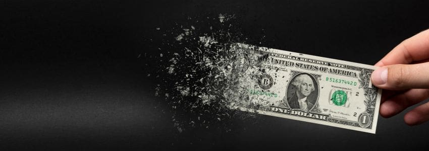 Money disintegrating