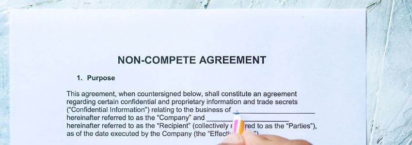 A paper with a non-compete agreement