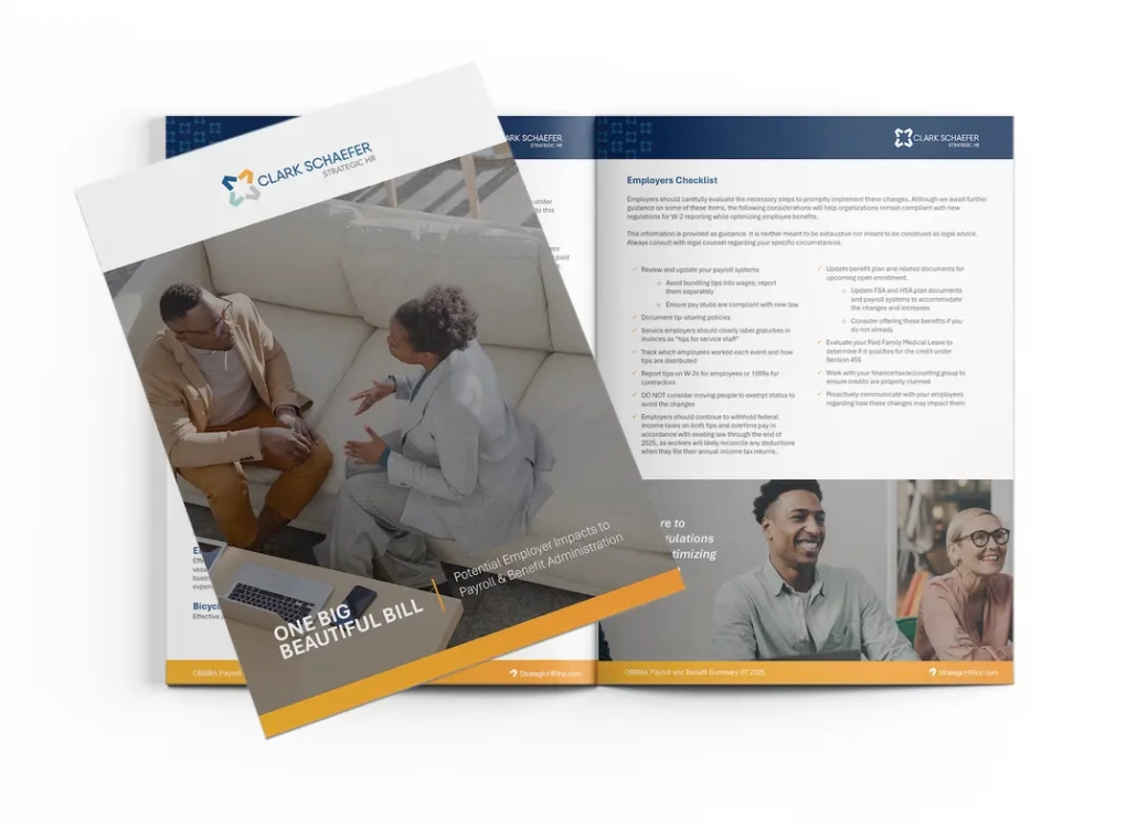 Mockup of the OBBB Payroll and Benefit Summary Guide.