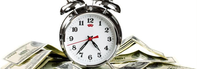 Clock with money